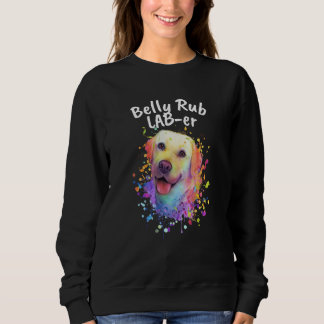 Sudadera Belly Rub Laber Labrador Retriever Humor Lab  1