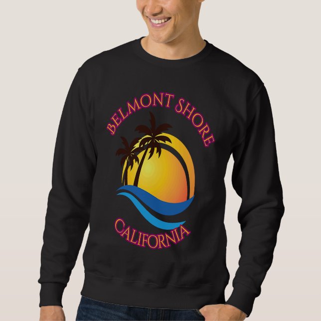 Sudadera Belmont Shore Beach Surf  California (Anverso)