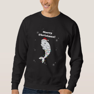 Sudadera Beluga Ballena Feliz Navidad Animales de invierno