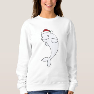 Sudadera Beluga Ballena Feliz Navidad Animales de invierno