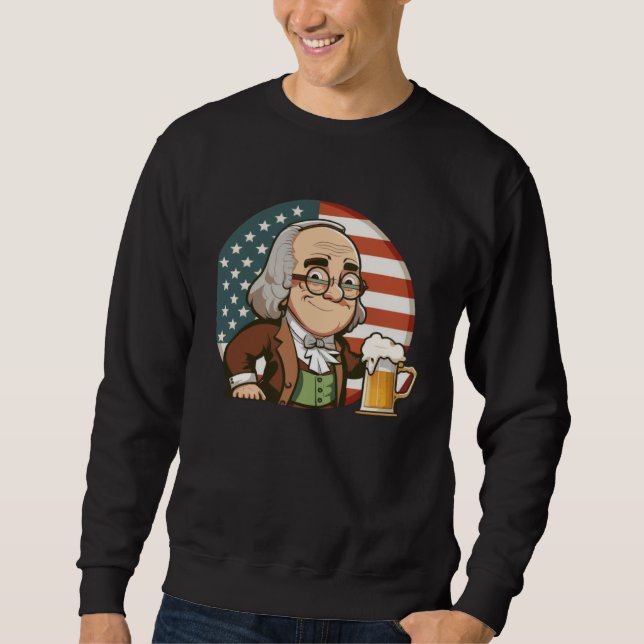 Sudadera Ben Beer 4th of July Benjamin Franklin Men Women U (Anverso)