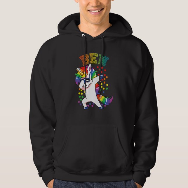 Sudadera Ben Dabbing Unicorn (Anverso)