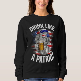 Sudadera Ben Drankin 4 De Julio Bebida Como Patriota Estado