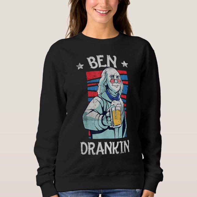 Sudadera Ben Drankin 4 De Julio Benjamin Franklin (Anverso)