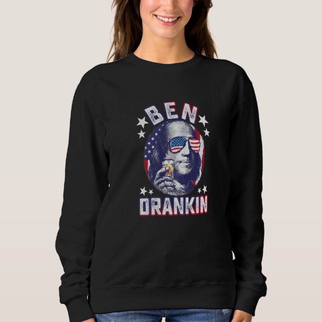 Sudadera Ben Drankin 4 De Julio Benjamin Franklin Hombres M (Anverso)