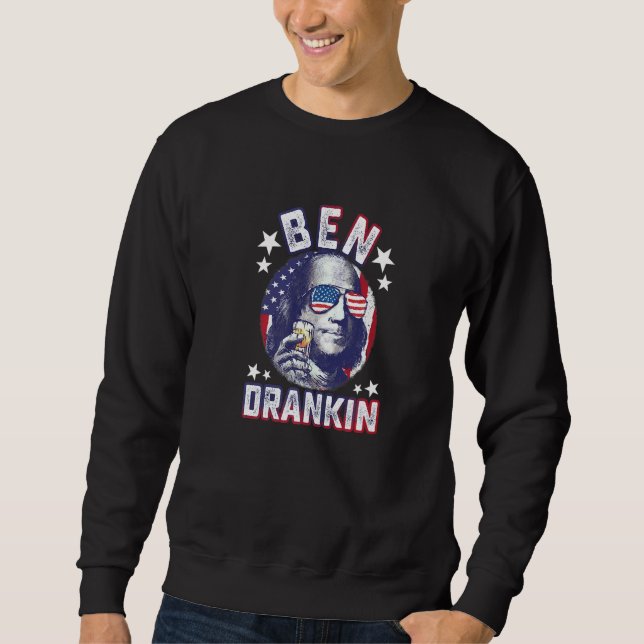 Sudadera Ben Drankin 4 de julio Benjamin Franklin Hombres M (Anverso)