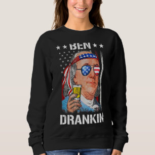 Sudadera Ben Drankin 4 De Julio Benjamin Franklin Men Amer