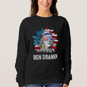 Sudadera Ben Drankin 4 De Julio Benjamin Franklin Mujeres