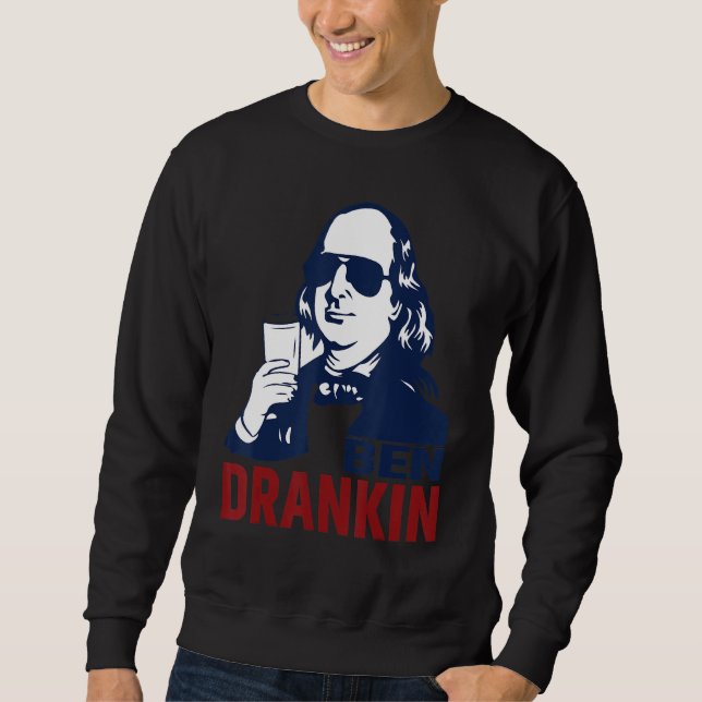 Sudadera Ben Drankin 4 De Julio Benjamin Franklin Mujeres (Anverso)