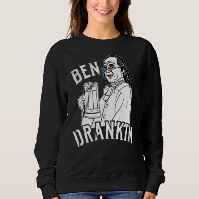 Sudadera Ben Drankin 4 De Julio Benjamin Franklin Usa Fla (Anverso)