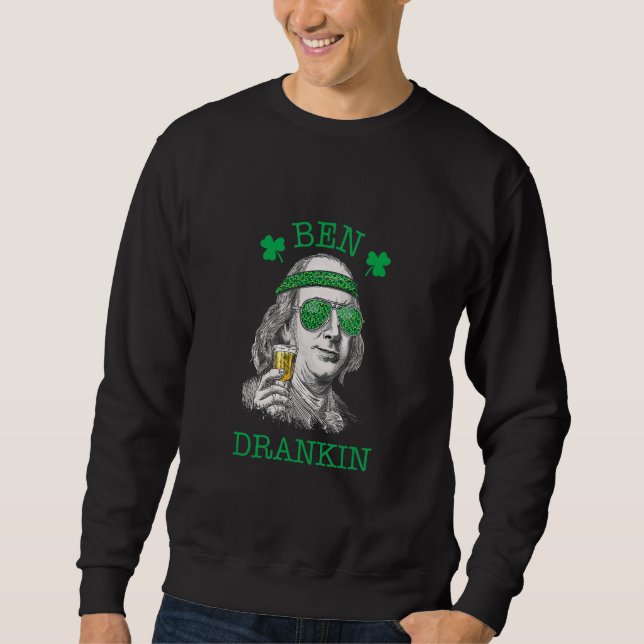 Sudadera Ben Drankin Lucky St Patricks Day (Anverso)