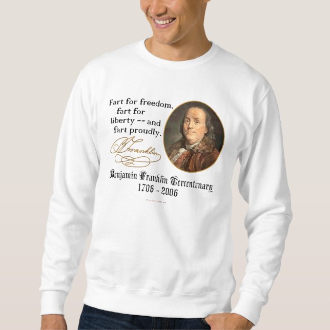 Sudadera Ben Franklin - Fart orgulloso (Anverso)