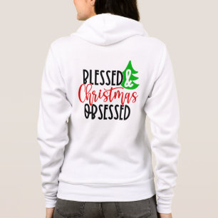 Sudadera Bendecida y Obsesionada con la Navidad-50100