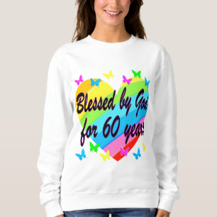 SUDADERA BENDECIDIDO POR DIOS POR 60 AÑOS DE DISEÑO DEL COR