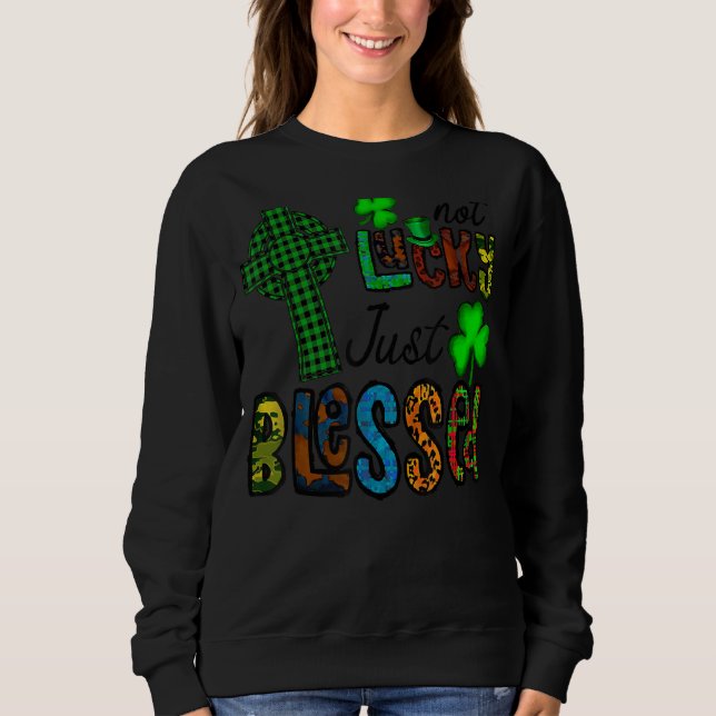Sudadera Bendecido, el Día de San Patricio Cristiano (Anverso)