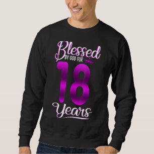 Sudadera Bendecido por Dios durante 18 años Cro de 18 años