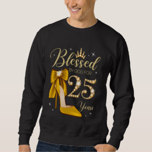 Sudadera Bendecido por Dios durante 25 años de edad, 25 año