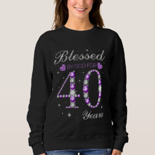 Sudadera Bendecido por Dios durante 40 años, parte de cumpl