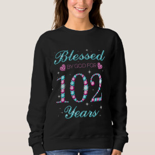 Sudadera Bendecido Por Dios Por 102 Años De Edad 102do Cump