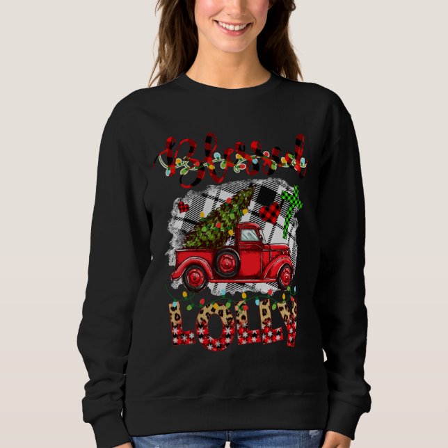 Sudadera Bendecidos De Ser Llamados Camión Rojo Navidades M (Anverso)