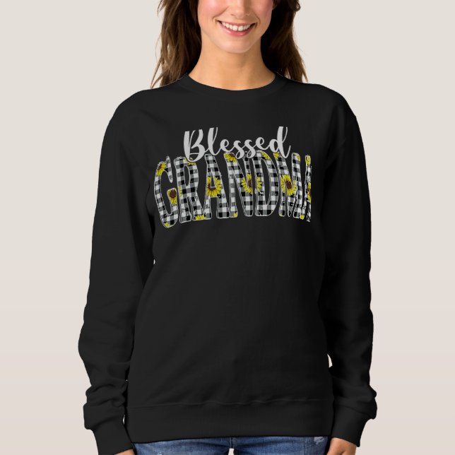 Sudadera Bendita abuela Hippie Girasol mujer del día de la  (Anverso)