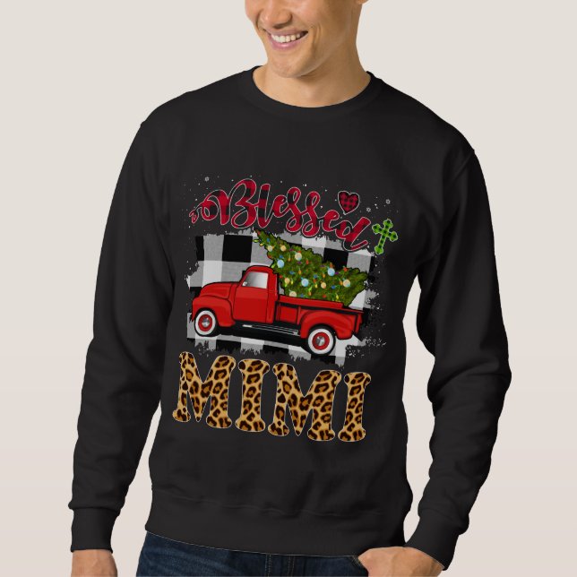 Sudadera Bendita camioneta Mimi Grandma Placé La Familia De (Anverso)