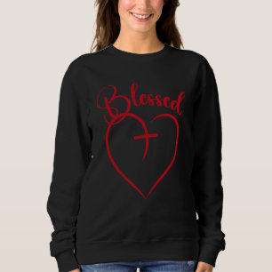 Sudadera Bendita Cruz del Corazón Jesús tiene mi fe en la e