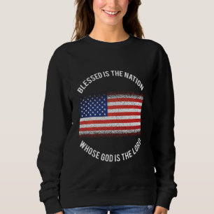 Sudadera Bendita Es La Nación Cuyo Dios Es El Señor Cristo