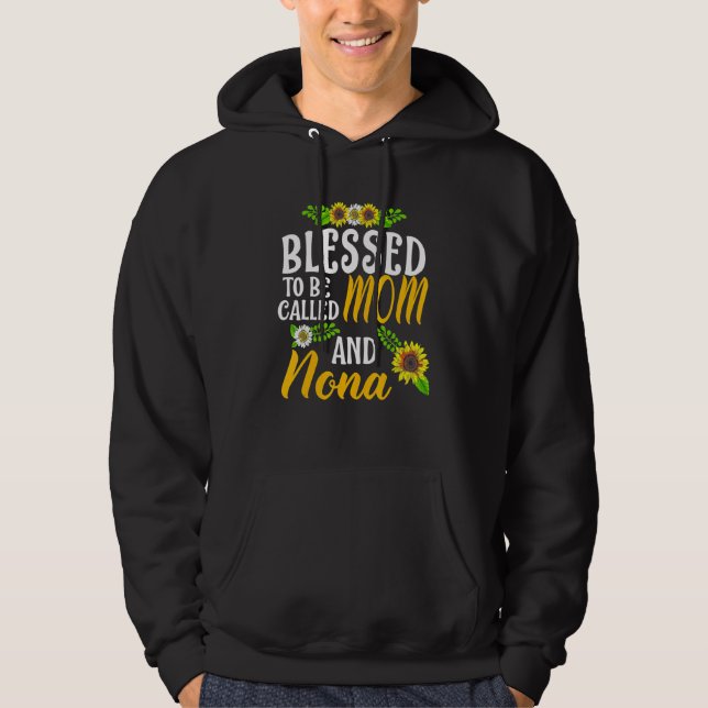 Sudadera Bendita Por Ser Llamada Mamá Y Nona Thanksgiving C (Anverso)