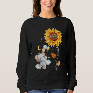 Sudadera Bendita Por Ser Llamada Mami Elephant Sunflower Mo