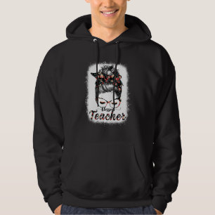 Sudadera Bendita profesora Messy Bun Women Happy Easter Mot