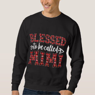 Sudadera Bendita Que Se Llame Mimi Red Plaid Navidades Deco