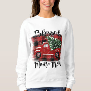 Sudadera Bendito árbol de navidad vintage del camión rojo m