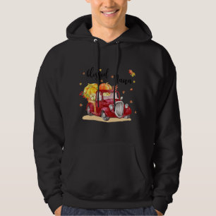 Sudadera Bendito Camión Rojo Nana Holding Calabaza Caída Ot