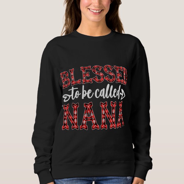 Sudadera Bendito De Ser Llamado Nana Red Plaid Navidades De (Anverso)