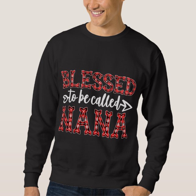 Sudadera Bendito De Ser Llamado Nana Red Plaid Navidades De (Anverso)