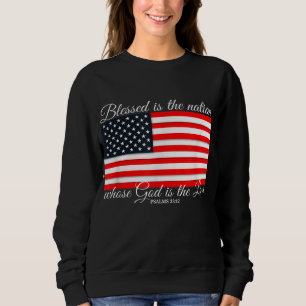 Sudadera Bendito es el salmo de la nación 3312 4 de julio B