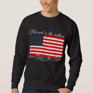 Sudadera Bendito es el salmo de la nación 3312 4 de julio B