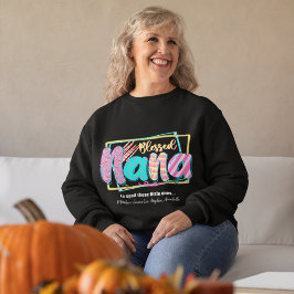 Sudadera Bendito Personalizado de tipografía de Nana Monogr