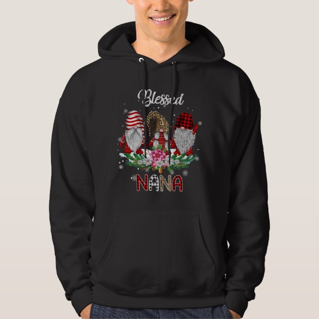 Sudadera Benditos Navidades de Nana Leopard Buffalo Plaid G (Anverso)