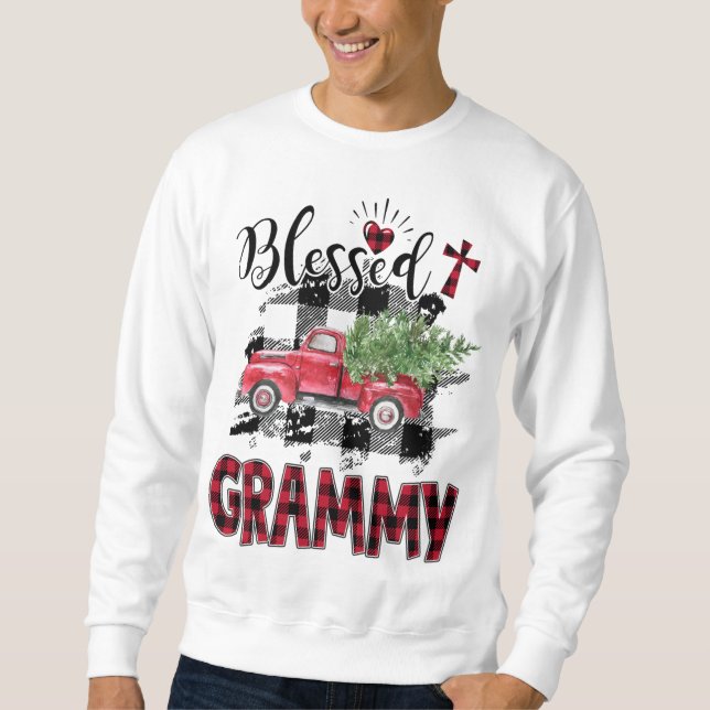 Sudadera Benditos Navidades Grammy Red-plaid (Anverso)