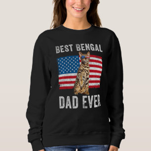 Sudadera Bengal Dad American Flag Bengal Cat Owner Kitty K