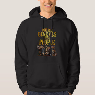 Sudadera Bengala Gatos MÁS BENGALES MENOS GENTE Funny Benga