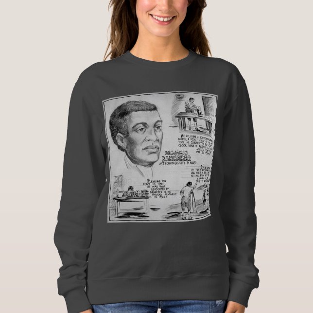 Sudadera Benjamin Banneker: Científico negro y revolucionar (Anverso)