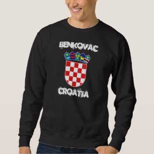 Sudadera Benkovac, Croacia con escudo de armas