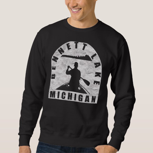 Sudadera Bennett Lake Canoeing Michigan (Anverso)