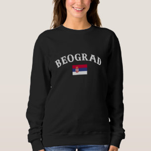 Sudadera Beograd Belgrado Serbia Bandera Serbia Orgulloso S