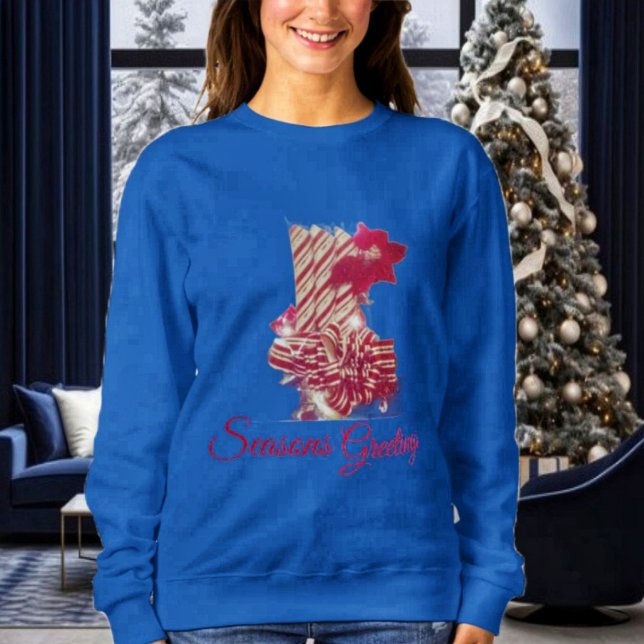 Sudadera Beribboned Holiday Candle (This holiday sweatshirt, beats the traditional ugly sweater, in style and design!)