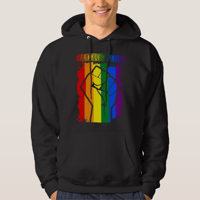 Sudadera Berkeley LGBT Pride Month LGBTQ Rainbow Flag Gay L (Anverso)