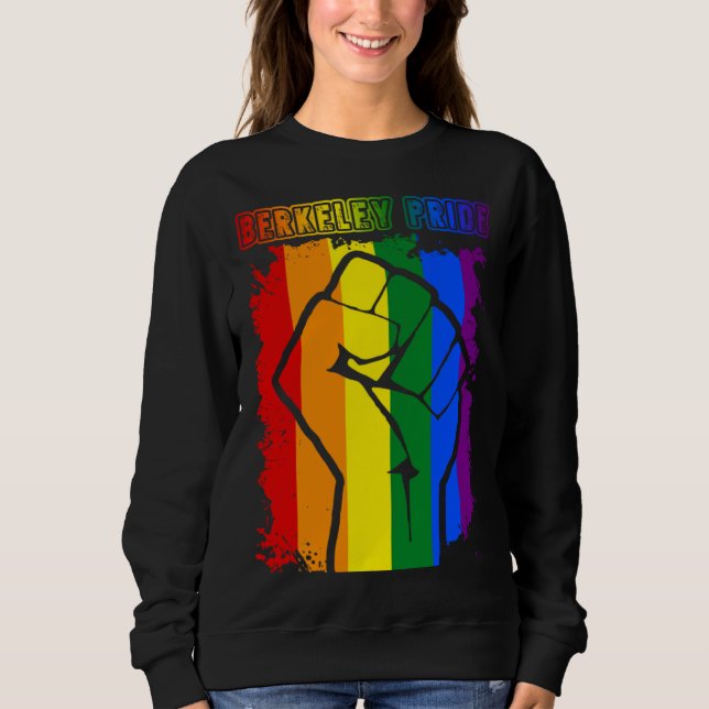 Sudadera Berkeley LGBT Pride Month LGBTQ Rainbow Flag Gay L (Anverso)